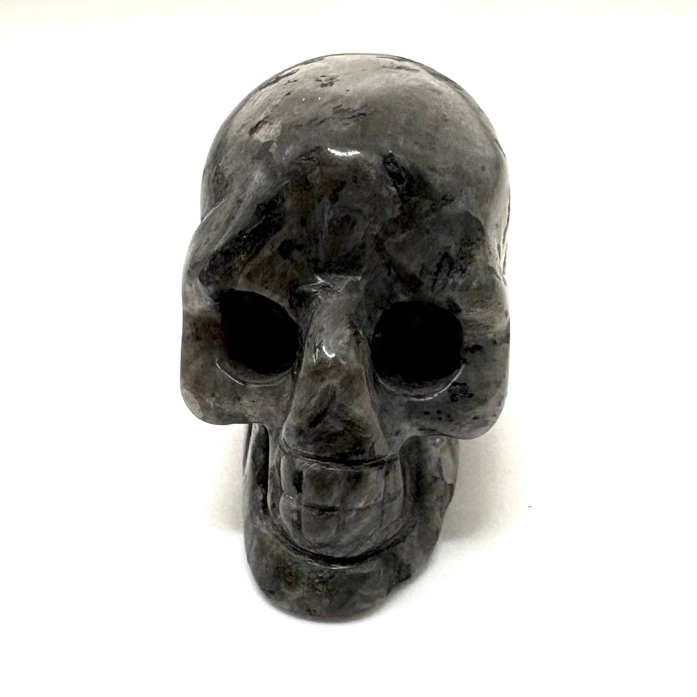 Larvikite Crystal Skull Carving 2”